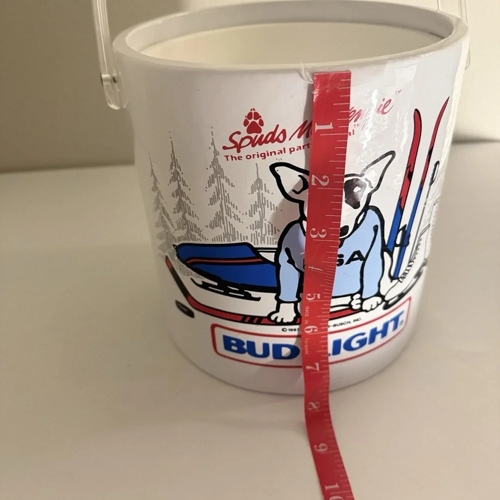 Spuds Mackenzie Bud Light Winter Olympics Ice Bucket Original 1987 Vintage